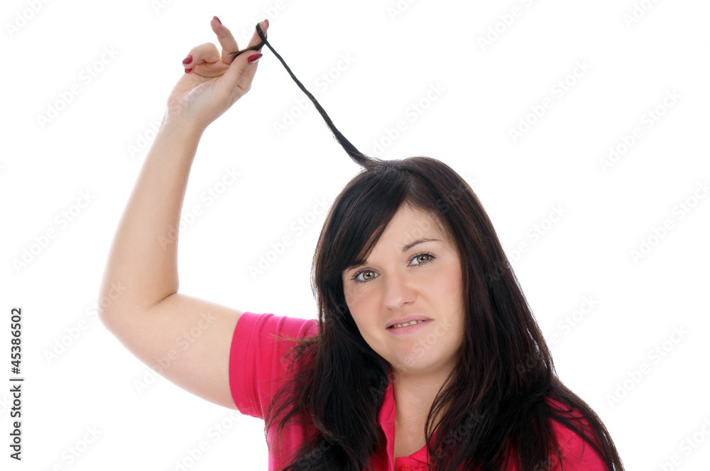 Portrait of a black haired woman Portrait of a black haired woman