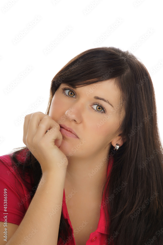 Portrait of a black haired woman Portrait of a black haired woman