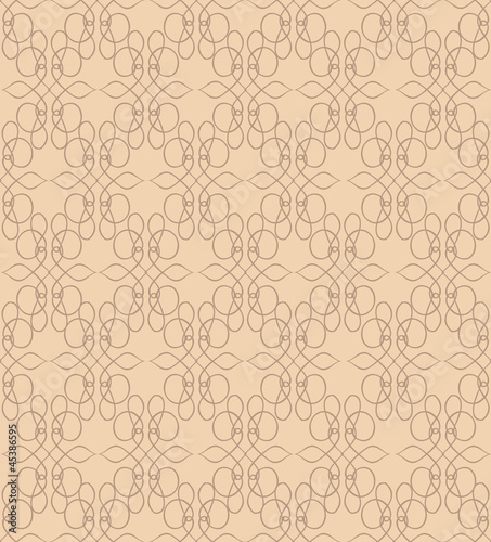 Seamless pattern. Retro vector motif. Elegant wallpaper. © Terriana