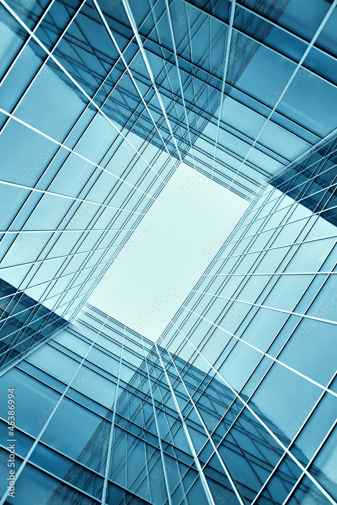 Obraz premium glass building perspective view
