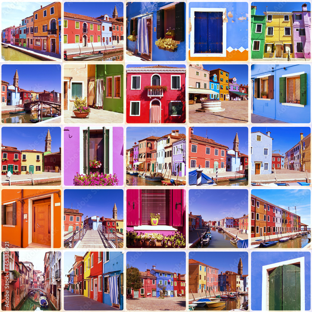 Collage - Burano, Venice