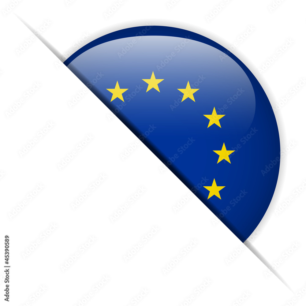 Europe Flag Glossy Button