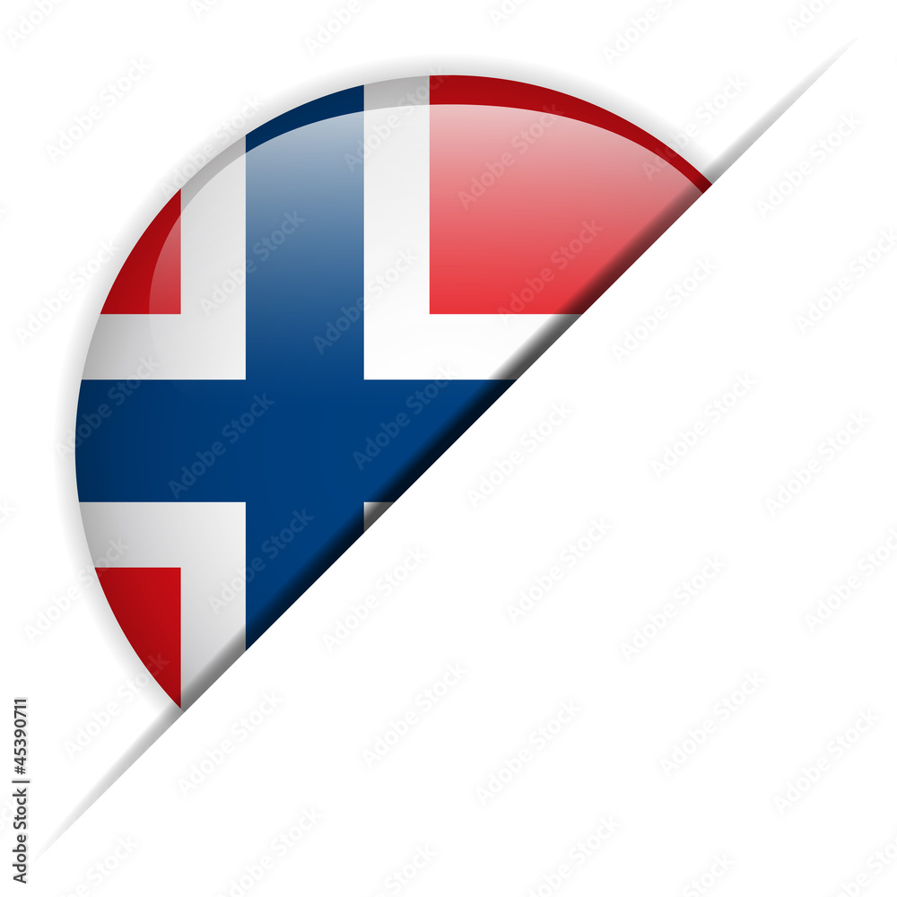 Obraz premium Norway Flag Glossy Button