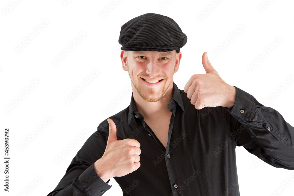 Mann mit positiver Laune Mann mit positiver Laune