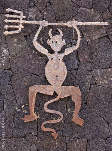 The devil as symbol for Timanfaya national Park, Lanzarote