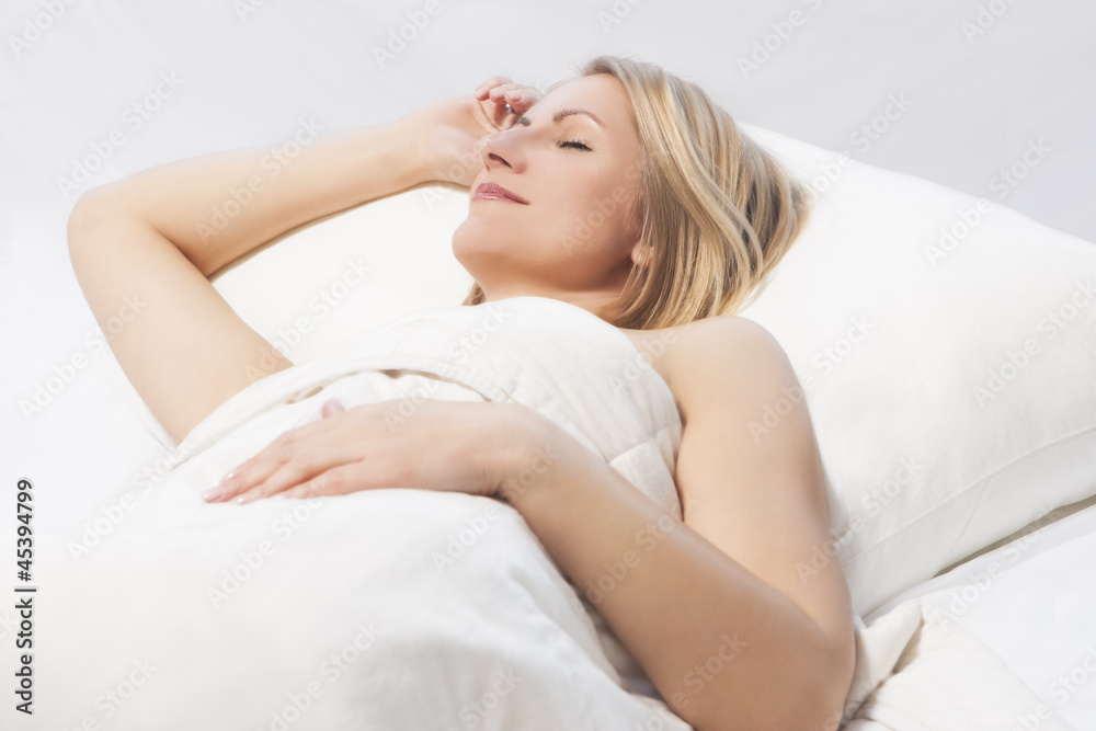 Fototapeta premium woman sleeping with a nice smile