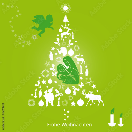 weihnachtsbaum jesus maria
