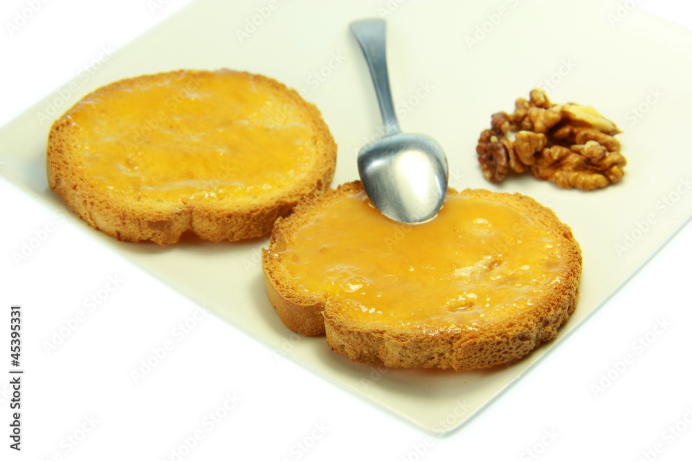 Toast with honey Toast with honey