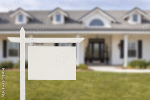 Blank Real Estate Sign in F...