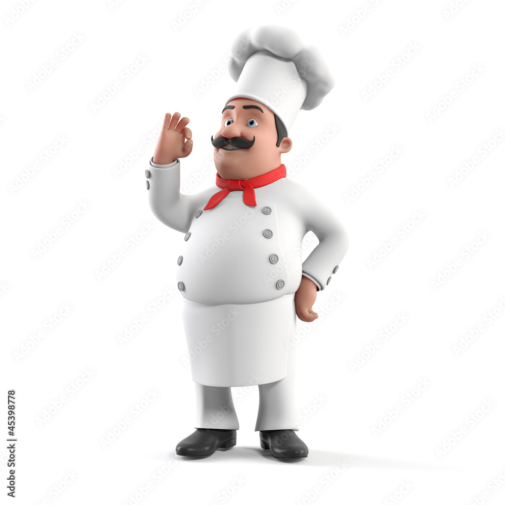 3d rendered illustration of a kitchen chef 3d rendered illustration of a kitchen chef
