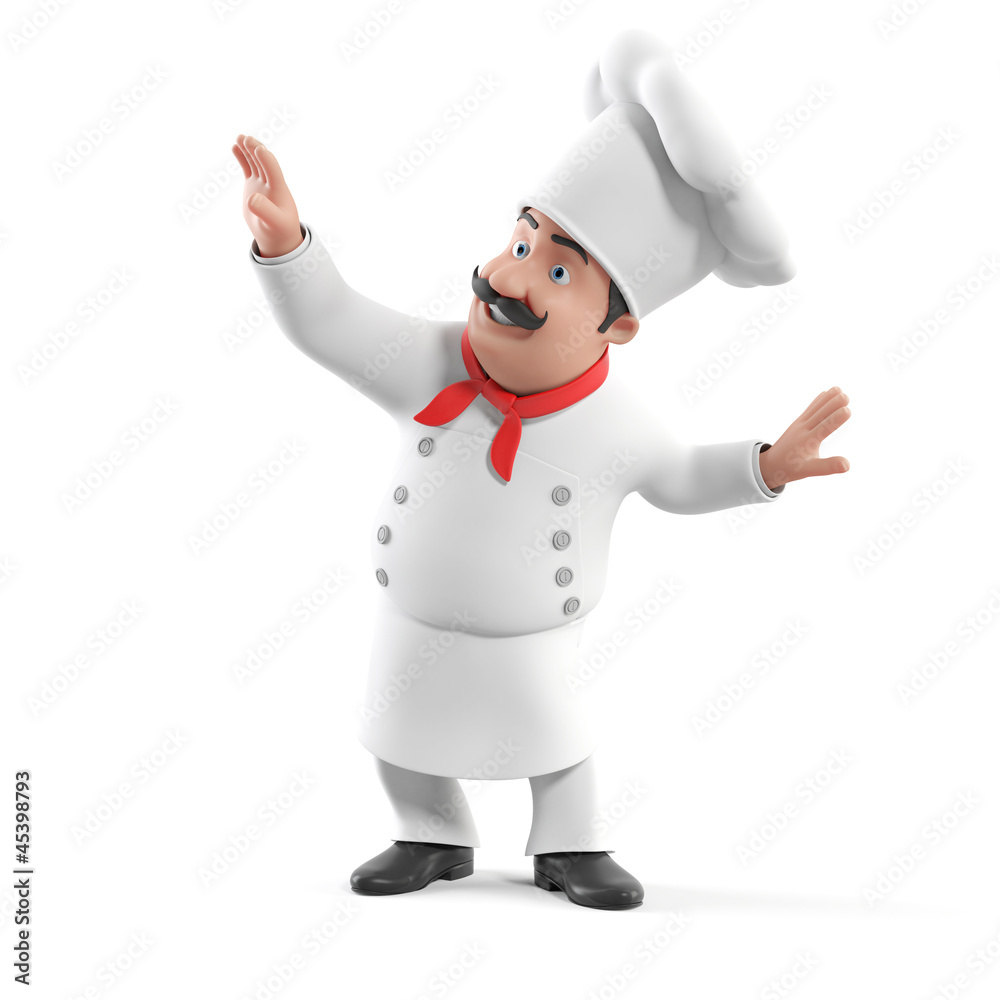 3d rendered illustration of a kitchen chef 3d rendered illustration of a kitchen chef