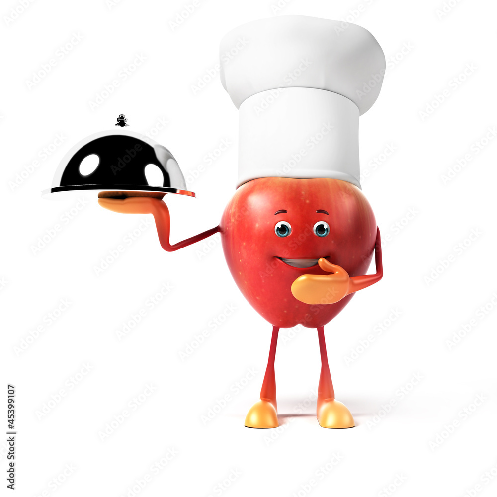 3d rendered illustration of a red apple 3d rendered illustration of a red apple