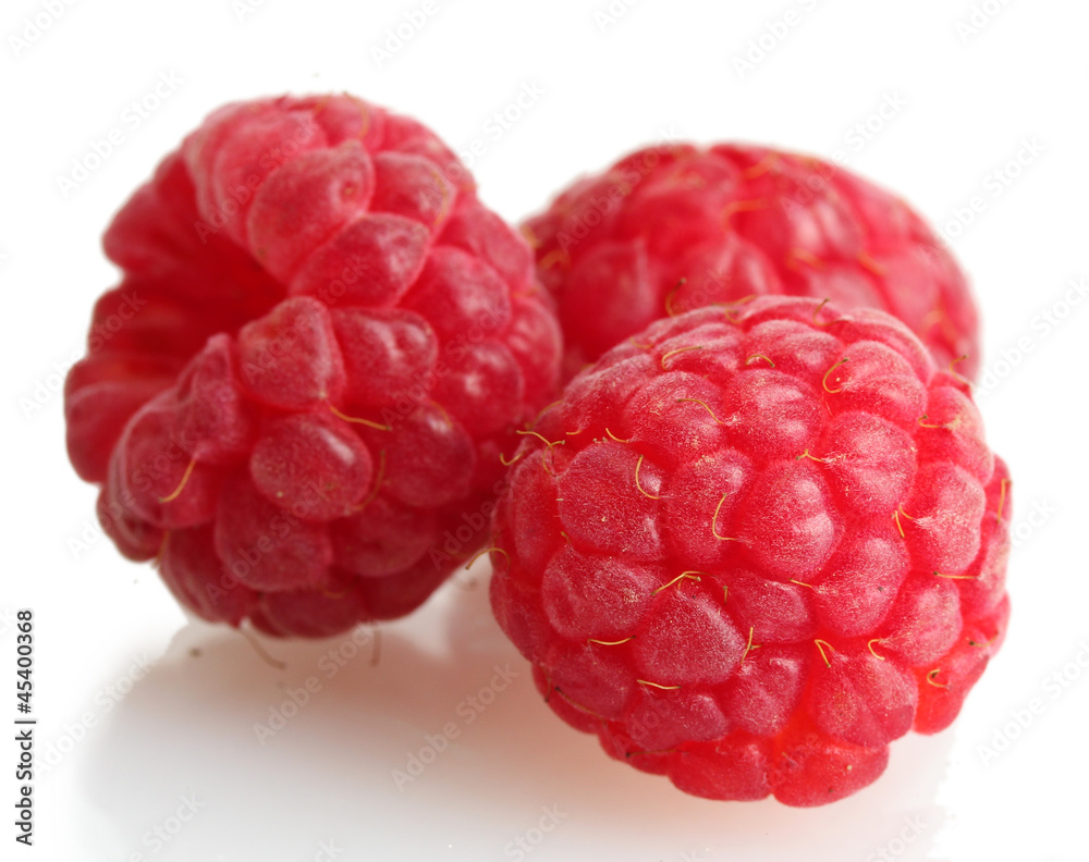 ripe raspberries isolated on white ripe raspberries isolated on white