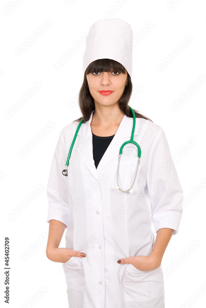 Smiling medical doctor woman with stethoscope. Smiling medical doctor woman with stethoscope.