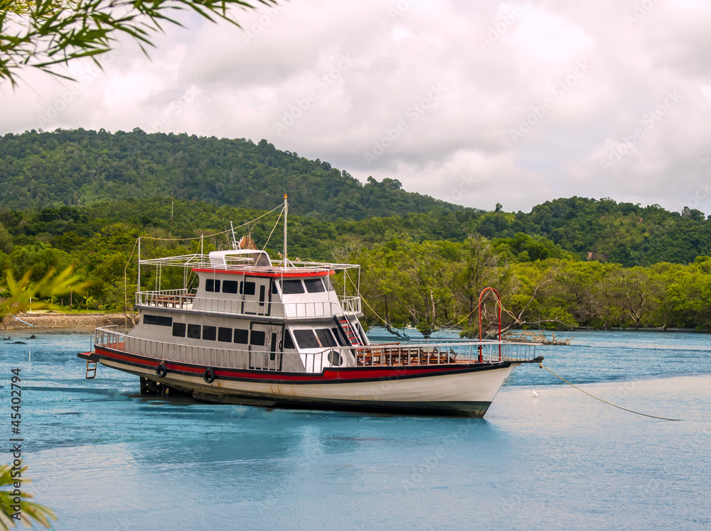 Boat near beach at Phuket, Thailand