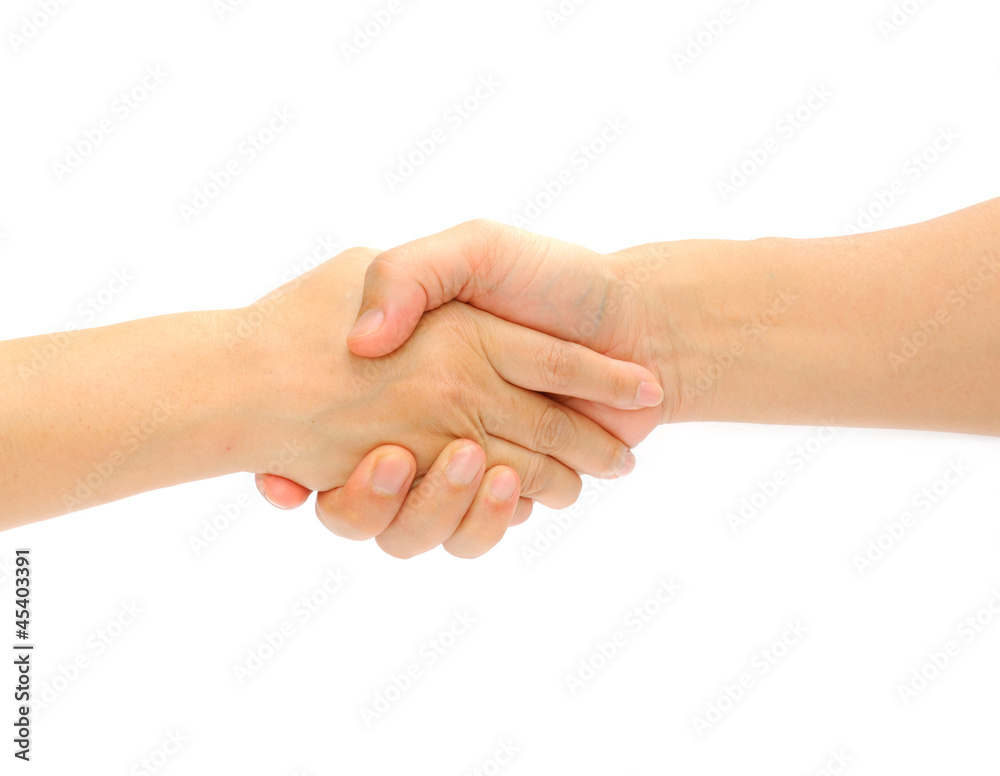 Hand symbol with isolated white background