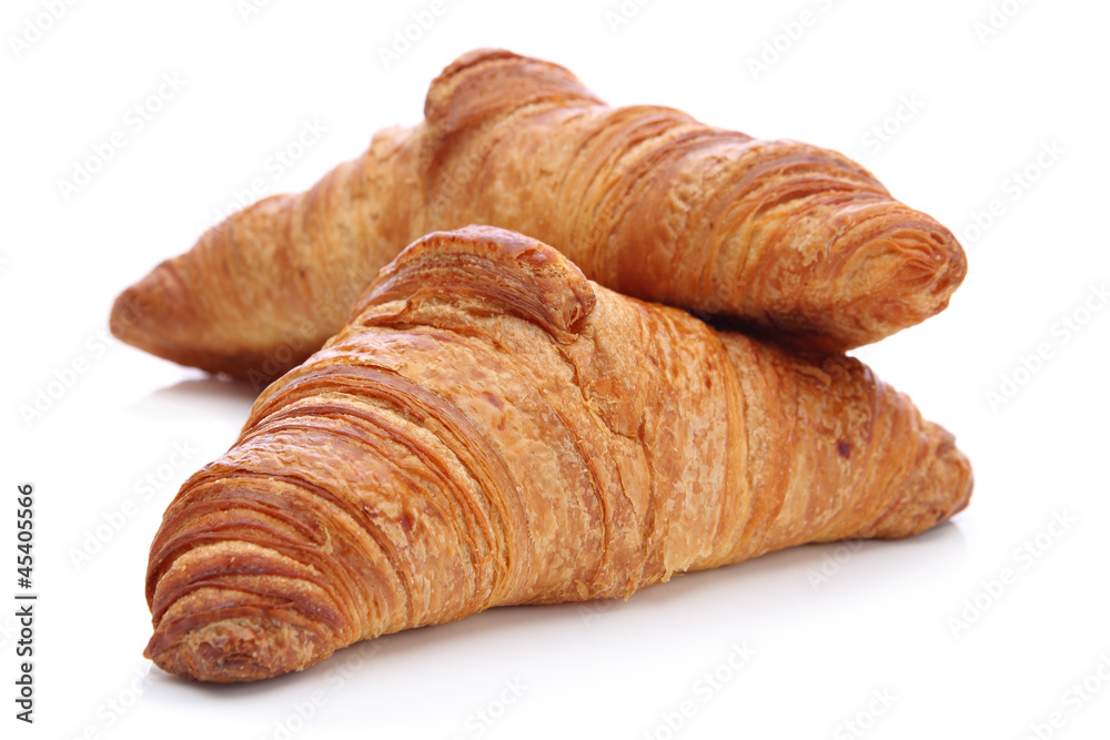 Croissants isolated over white