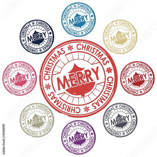merry christmas stamp