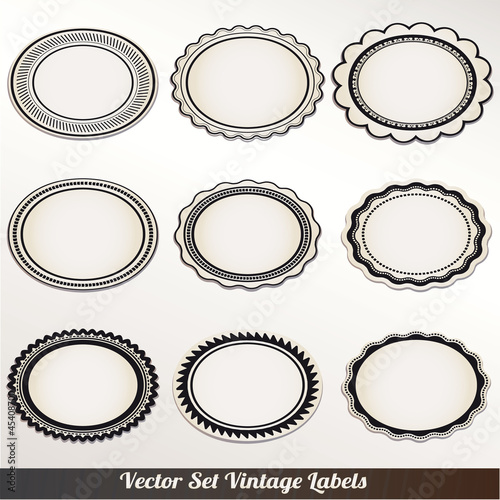 Set vector vintage labels