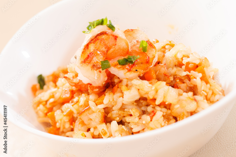 fried rice with shrimps fried rice with shrimps