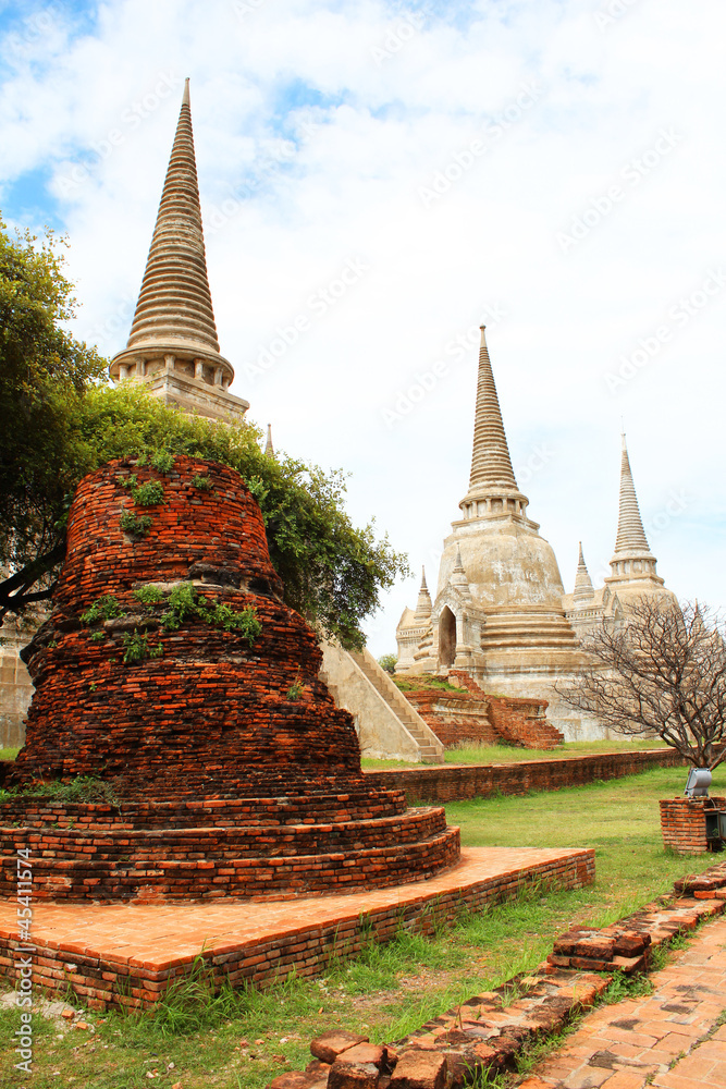 Fototapeta premium Ancient Buddhist temple in Ayutthaya, Thailand.