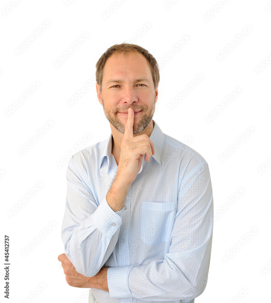 Portrait of the smiling man isolated on white background Portrait of the smiling man isolated on white background