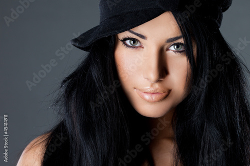 portrait of elegant fashionable woman