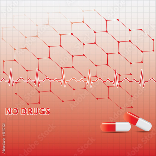 Anti drug medical background.