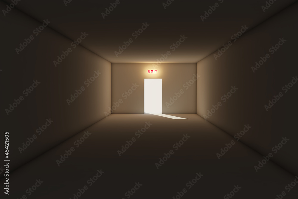 Exit from dark room