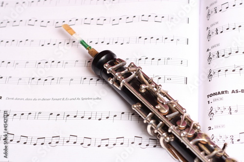 Oboe und Noten