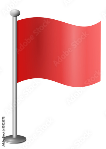 Fahne rot leer