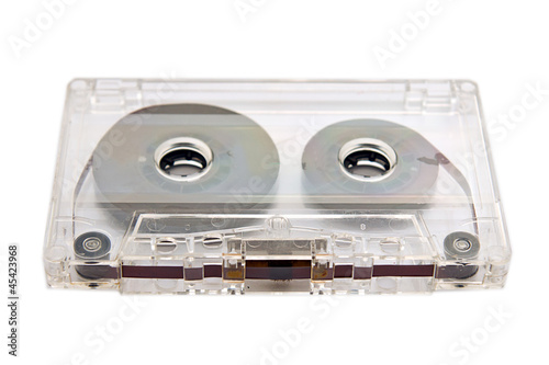 cassette on white background
