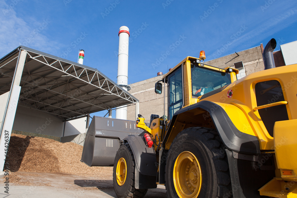 Obraz premium Loader at co generation plant