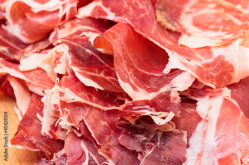 Thiny Sliced Spanish Jamon photo