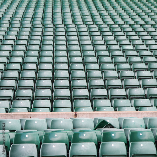 Green stadium seats