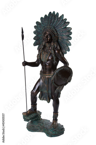 bronze statuette of Indian man