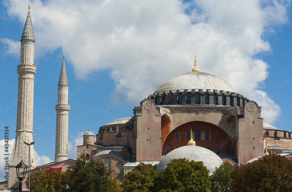 View of the Hagia Sofia in Istanbul