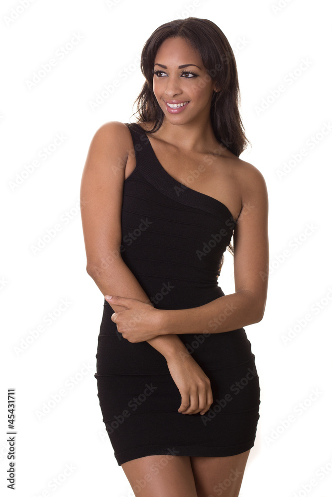 Glamorous woman in a little black dress. Glamorous woman in a little black dress.