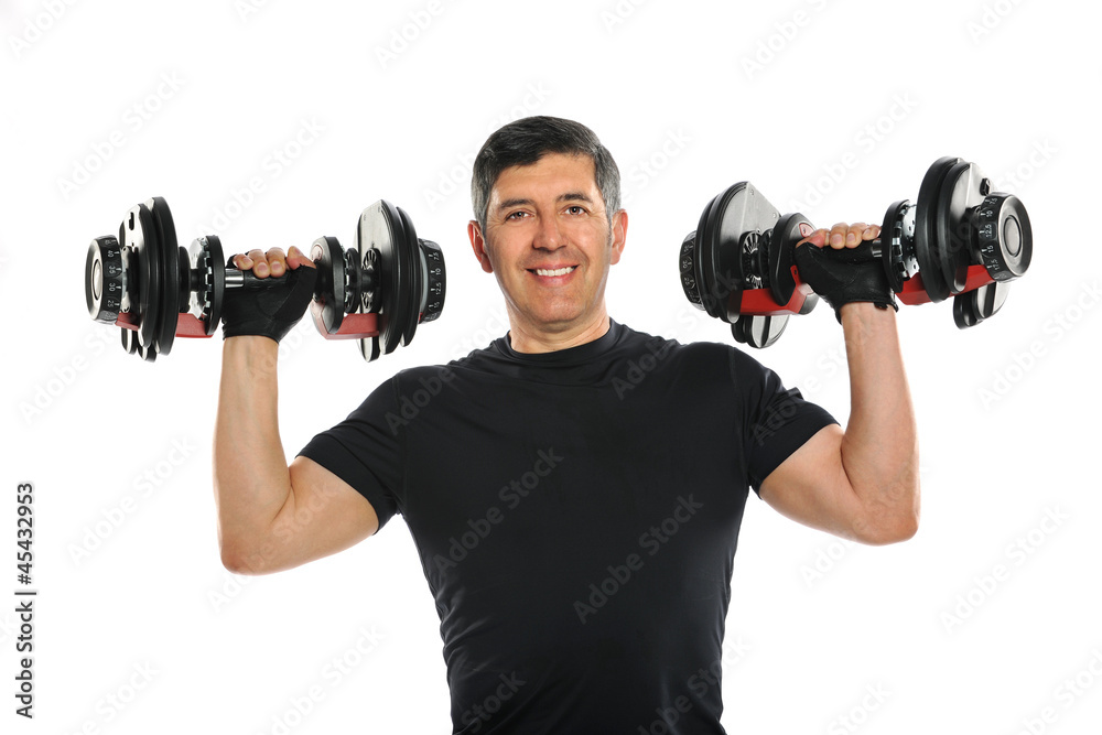 Mature Hispanic Man Exercising Mature Hispanic Man Exercising
