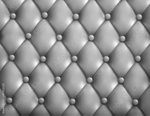 Grey button-tufted leather background. Vector illustration.