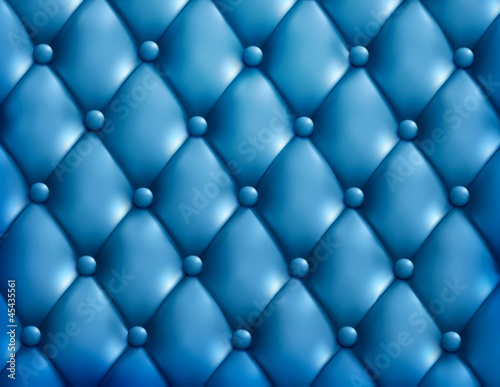 Blue button-tufted leather background. Vector