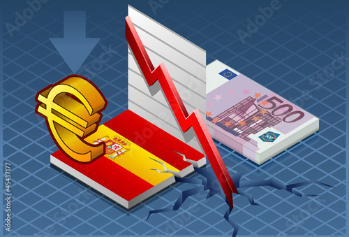 Isometric spain crisis