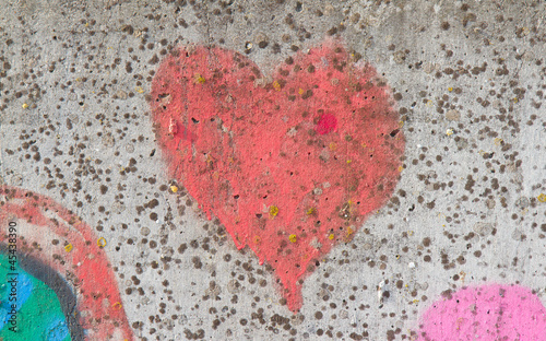 Red heart graffiti