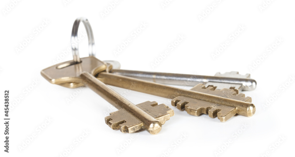 keys isolated on white background keys isolated on white background