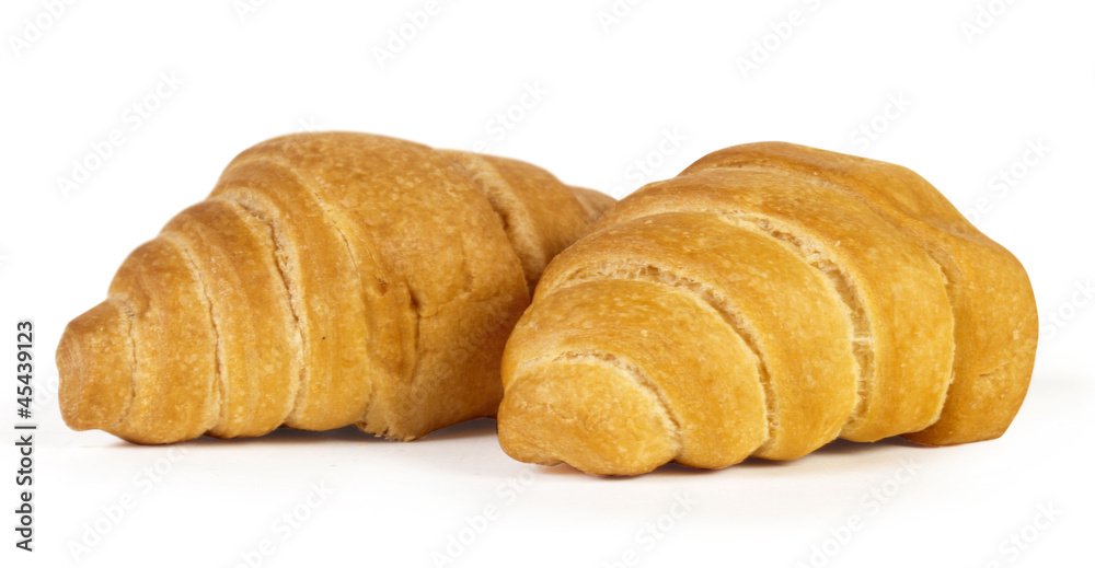 croissant over white background