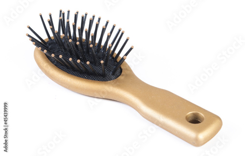 comb the hair on a white background