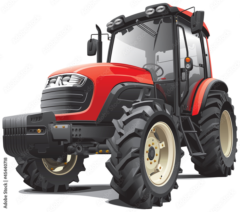 Obraz premium red tractor