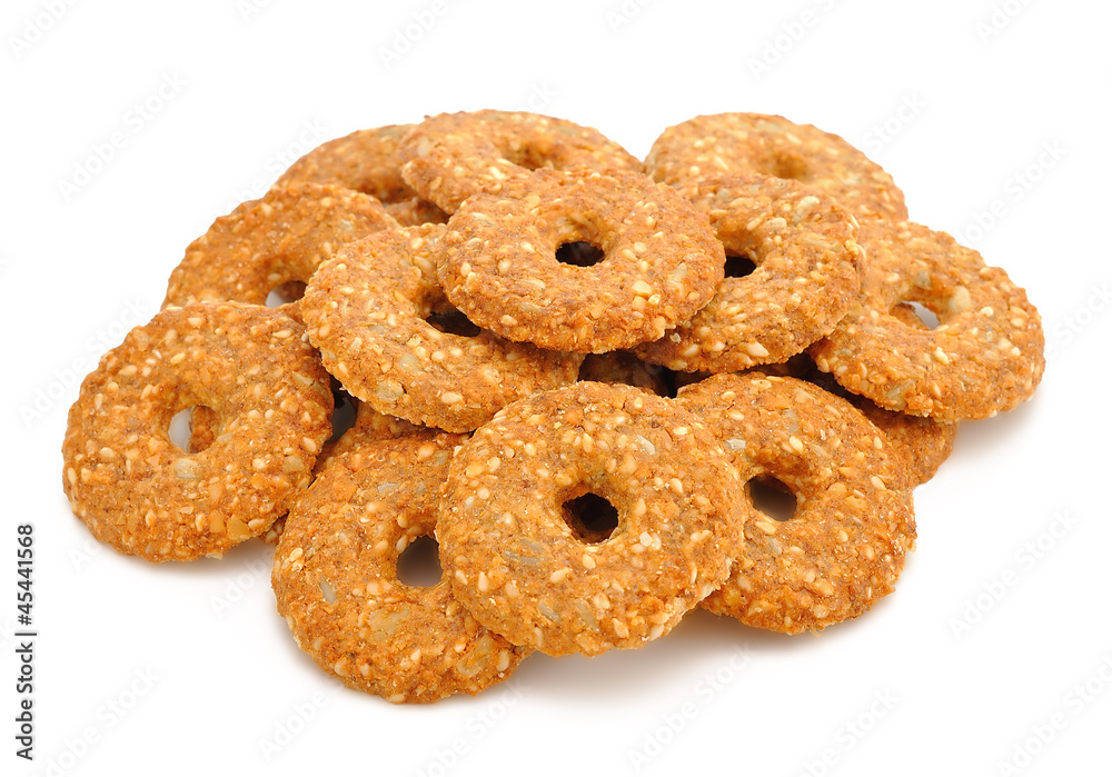 Dietetic cookies isolated on white background Dietetic cookies isolated on white background