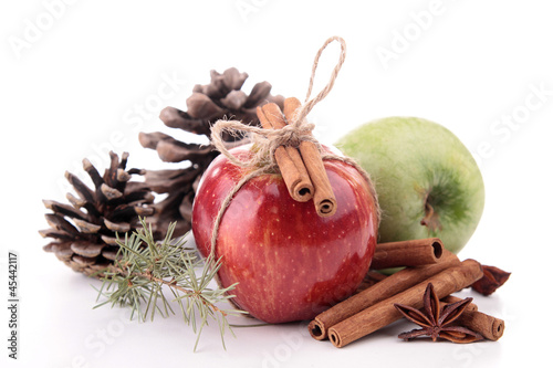 apple,cinnamon and decoration