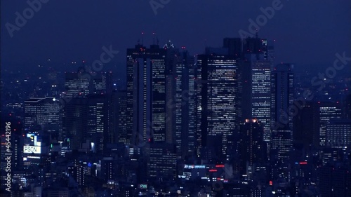 東京の夜景　新宿副都心方面
